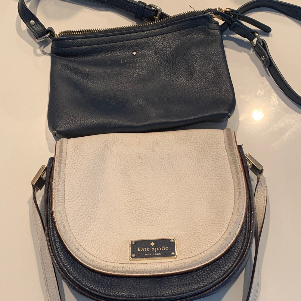 Kate Spade Navy and Cream Crossbody Bag Duo